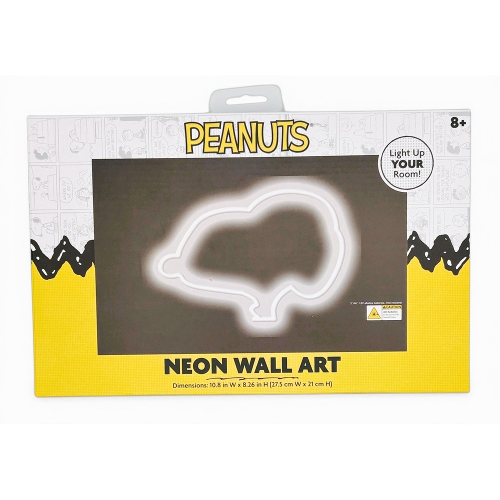 Peanuts Snoopy Neon LED Wall Light Kids Room Night Light Battery New Box Decor - Picture 7 of 8